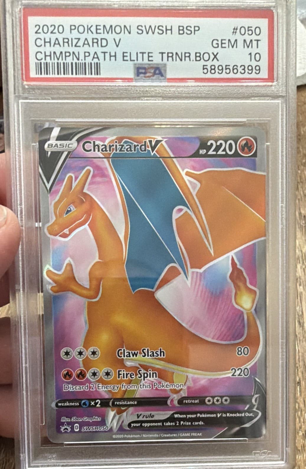 Pokemon TCG Charizard V SWSH050 2020 Sword & Shield Promo Holo PSA 10