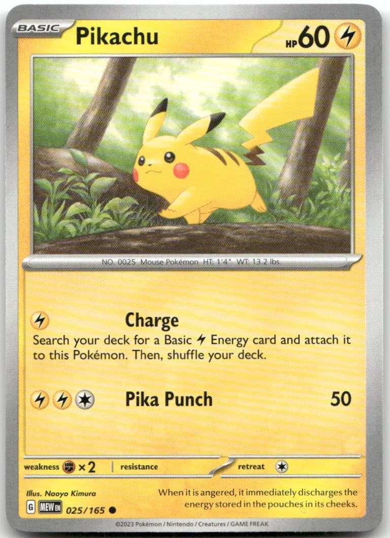 Pikachu SV: Scarlet & Violet 151 025/165 NM