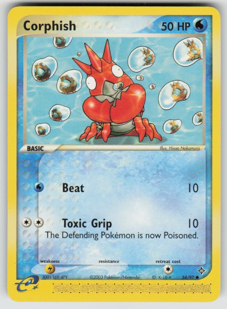 Corphish 54/97 Common Dragon Pokemon LP