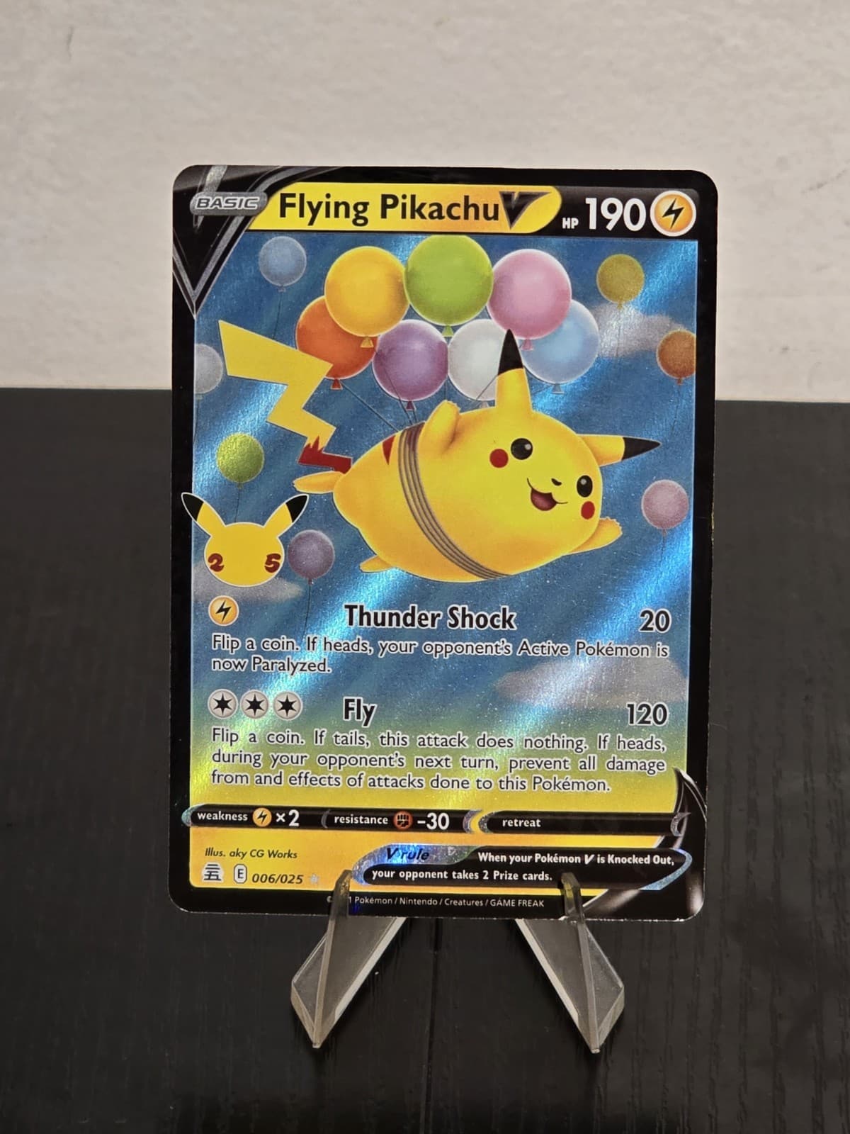 Pokemon Flying Pikachu V Ultra Rare Celebrations 006/025