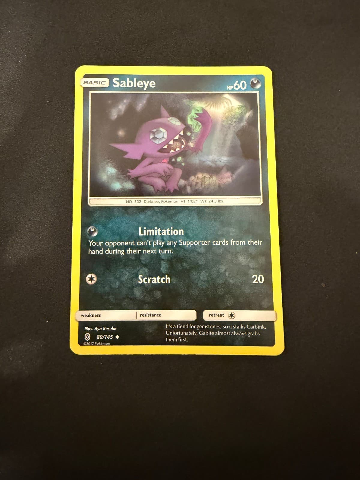 Sableye 80/145 Uncommon Guardians Rising Pokemon Near Mint