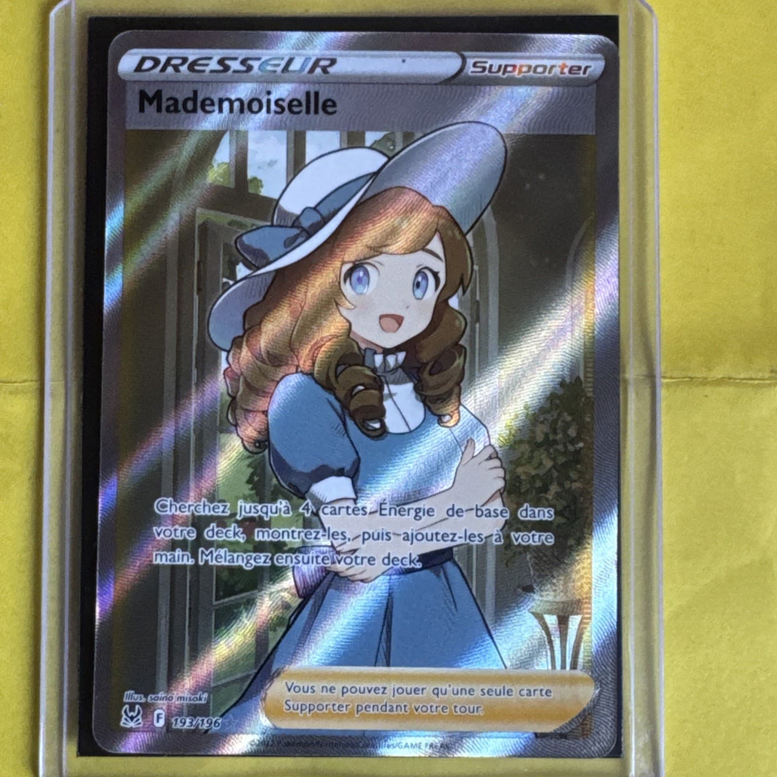 CARTE POKEMON MADEMOISELLE 193/196 FULL ART ORIGINE PERDUE EB11