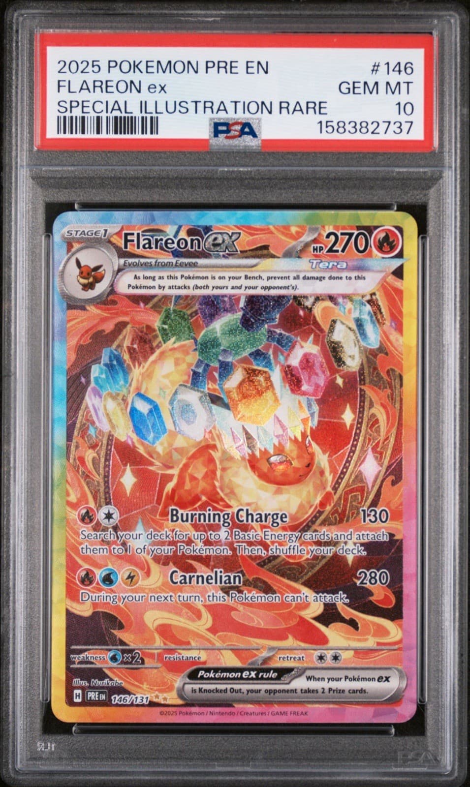 Pokémon Flareon ex Special Illustration Rare Holo PSA 10 146/131