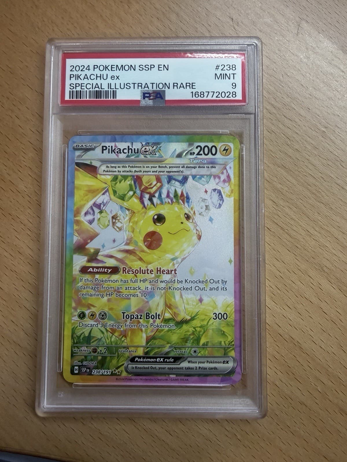 The Pokémon Company Pikachu ex 238/191 Special Illustration Rare Holo EN PSA 9