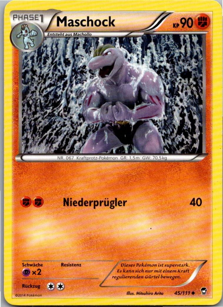 Pokemon Maschock 45/111 Fliegende Fäuste Deutsch