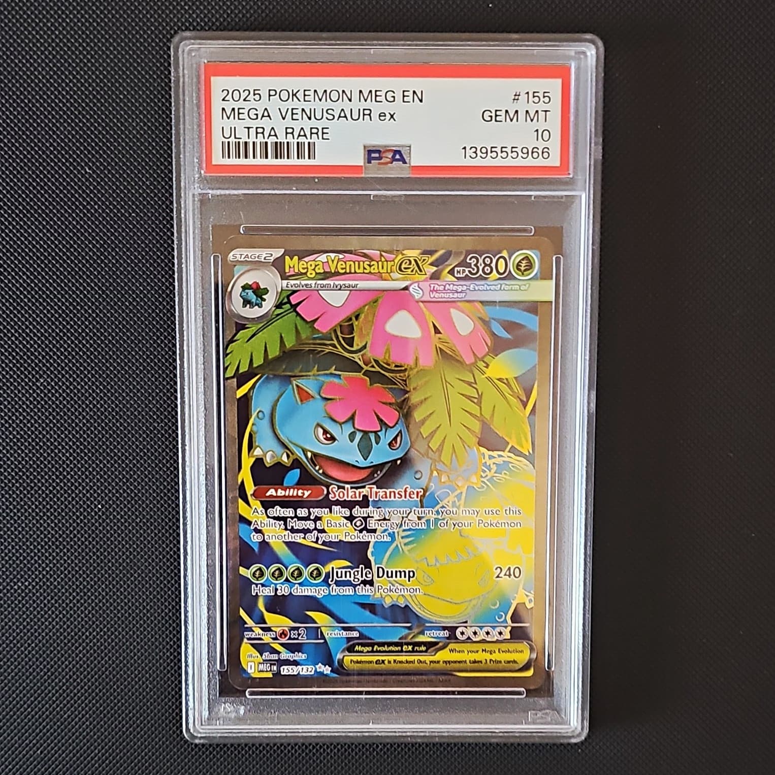 Pokemon TCG MEGA Evolution Mega Venusaur ex 155/132 UR Holo EN 2025 PSA 10
