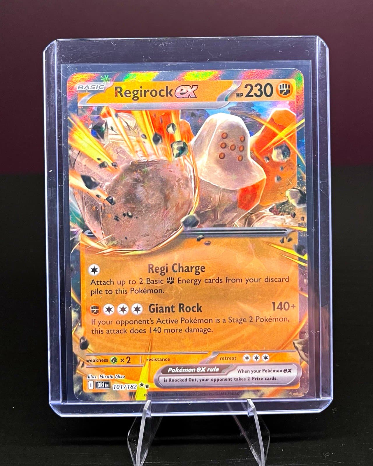 Pokemon TCG Regirock Ex Destined Rivals Double rare 101/182