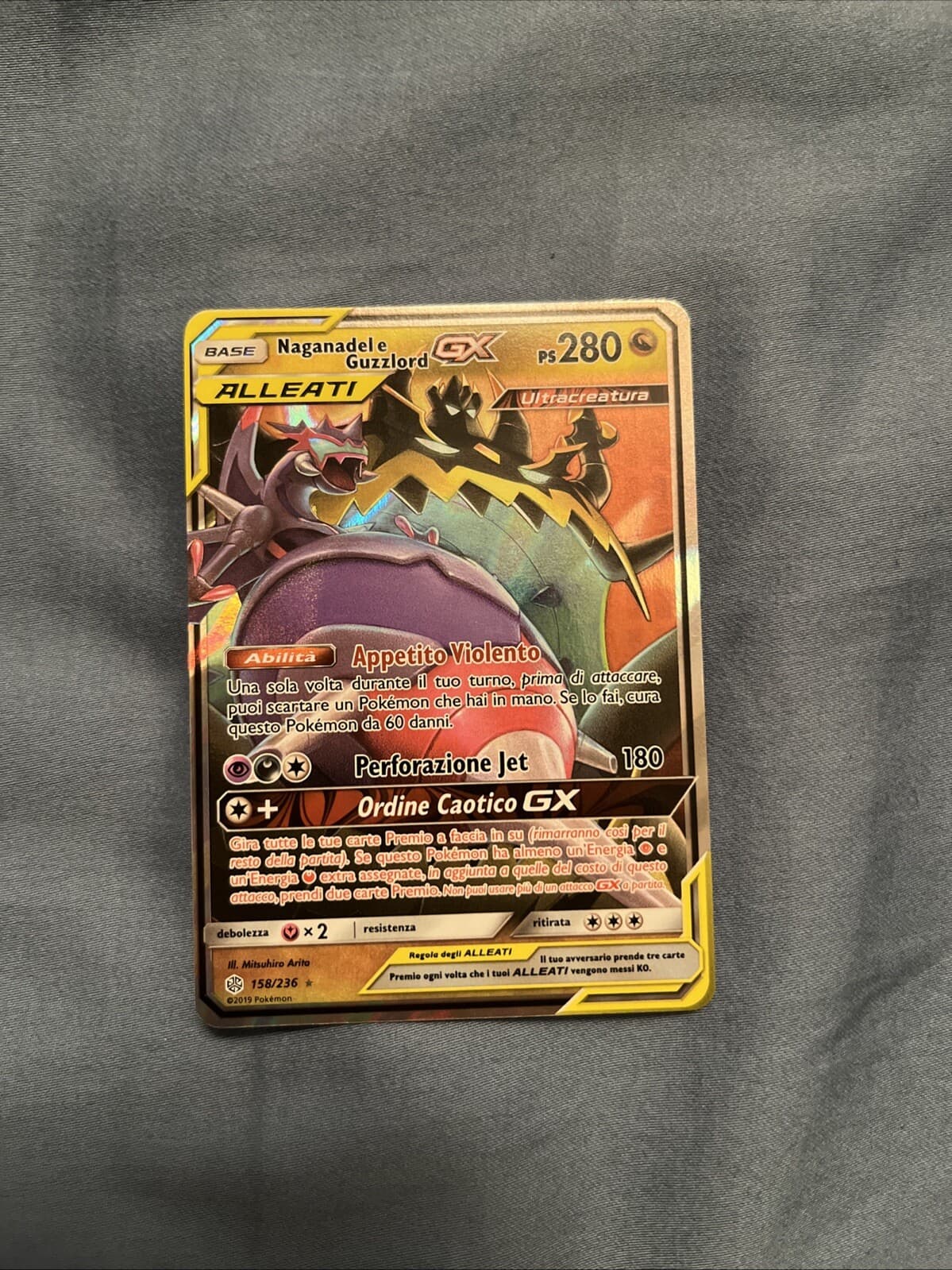 Naganadel e Guzzlord GX Alleati 158/236 Mint Eclissi Cosmica Pokemon Ita