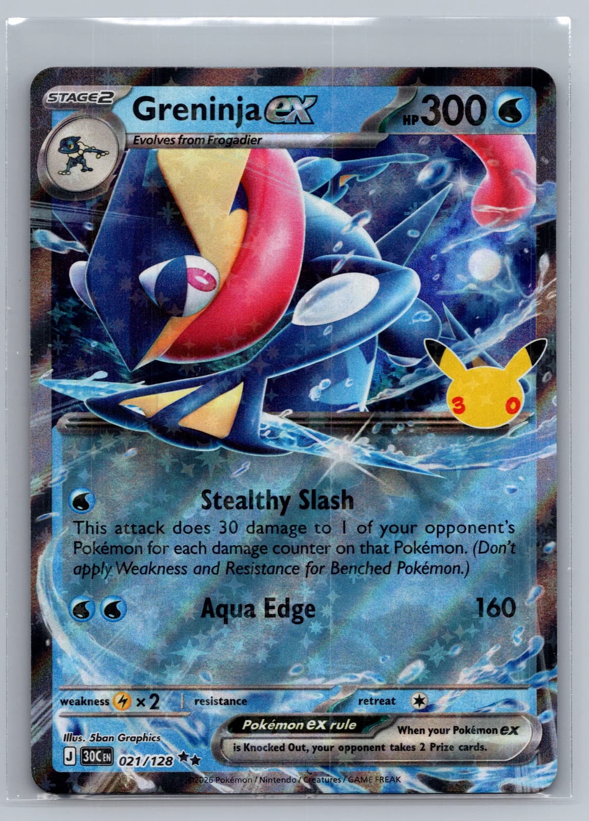 Greninja EX #21/128 2026 30th Celebration Pokemon TCG