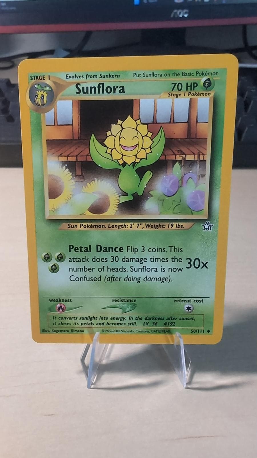 Sunflora 50/111 Uncommon Neo Genesis Pokemon Unlimited Lightly Played