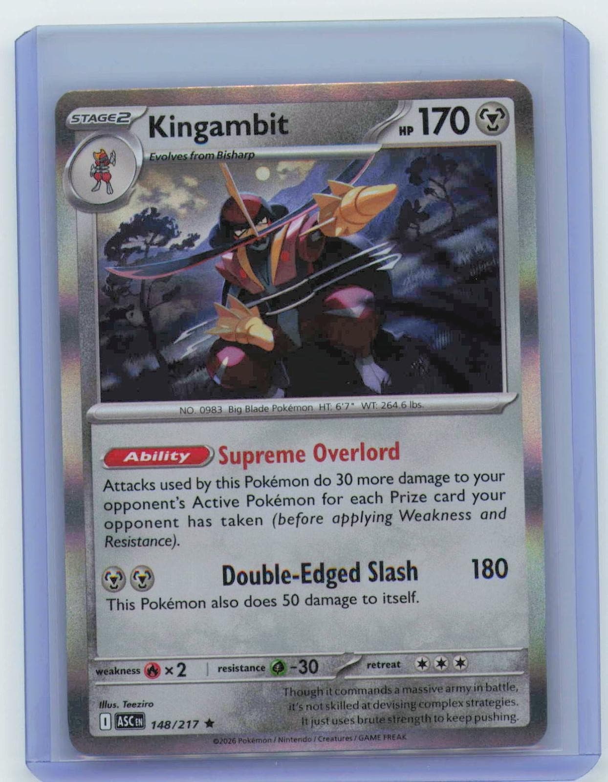 Kingambit 148/217 Pokemon ME: Ascended Heroes Rare, Holo