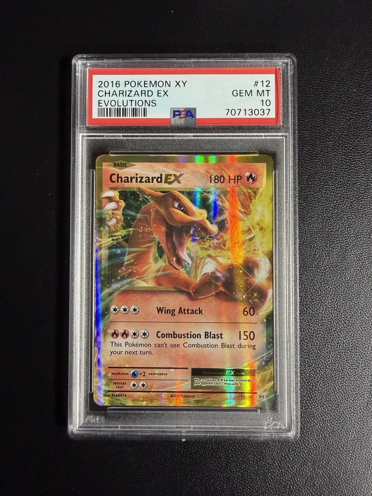 2016 Pokemon XY Charizard EX Evolutions #12 PSA 10 GEM MINT