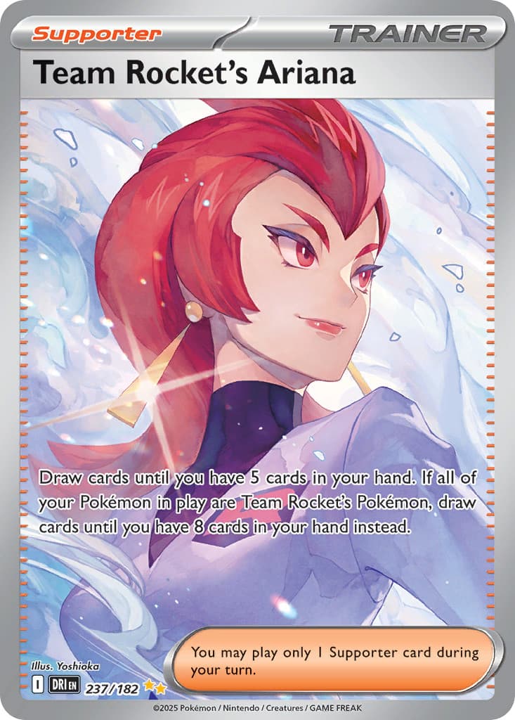 Team Rocket's Ariana 237/182 Holo Destined Rivals Pokemon NM