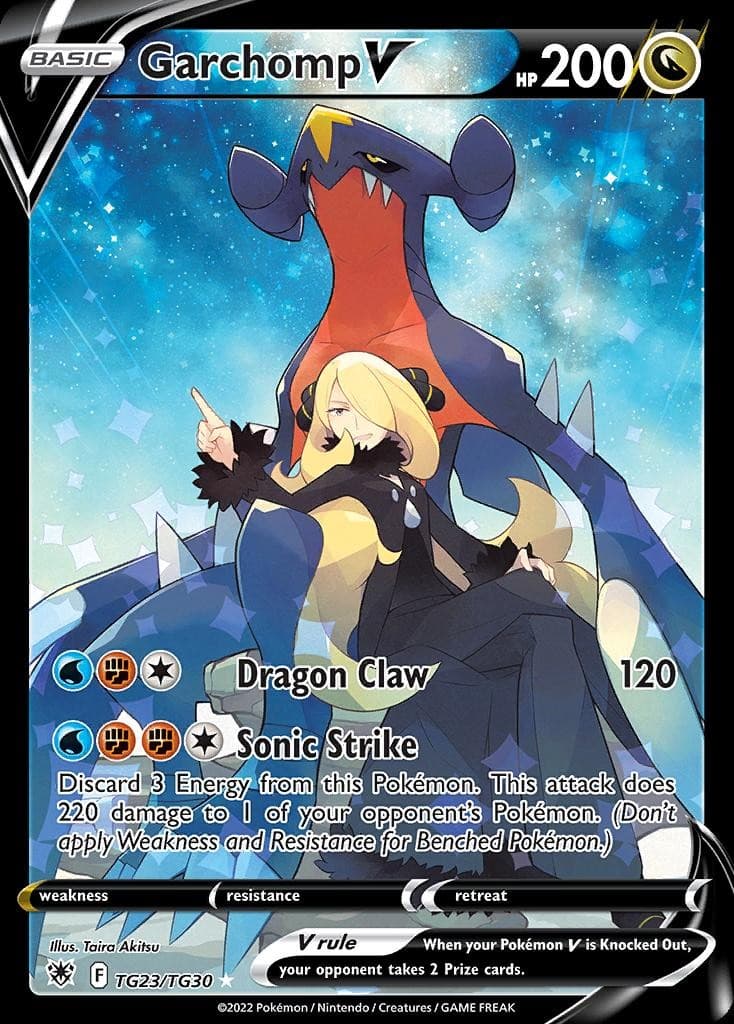 Pokemon Garchomp V (TG23/30) Astral Radiance Trainer Gallery LP HOLO