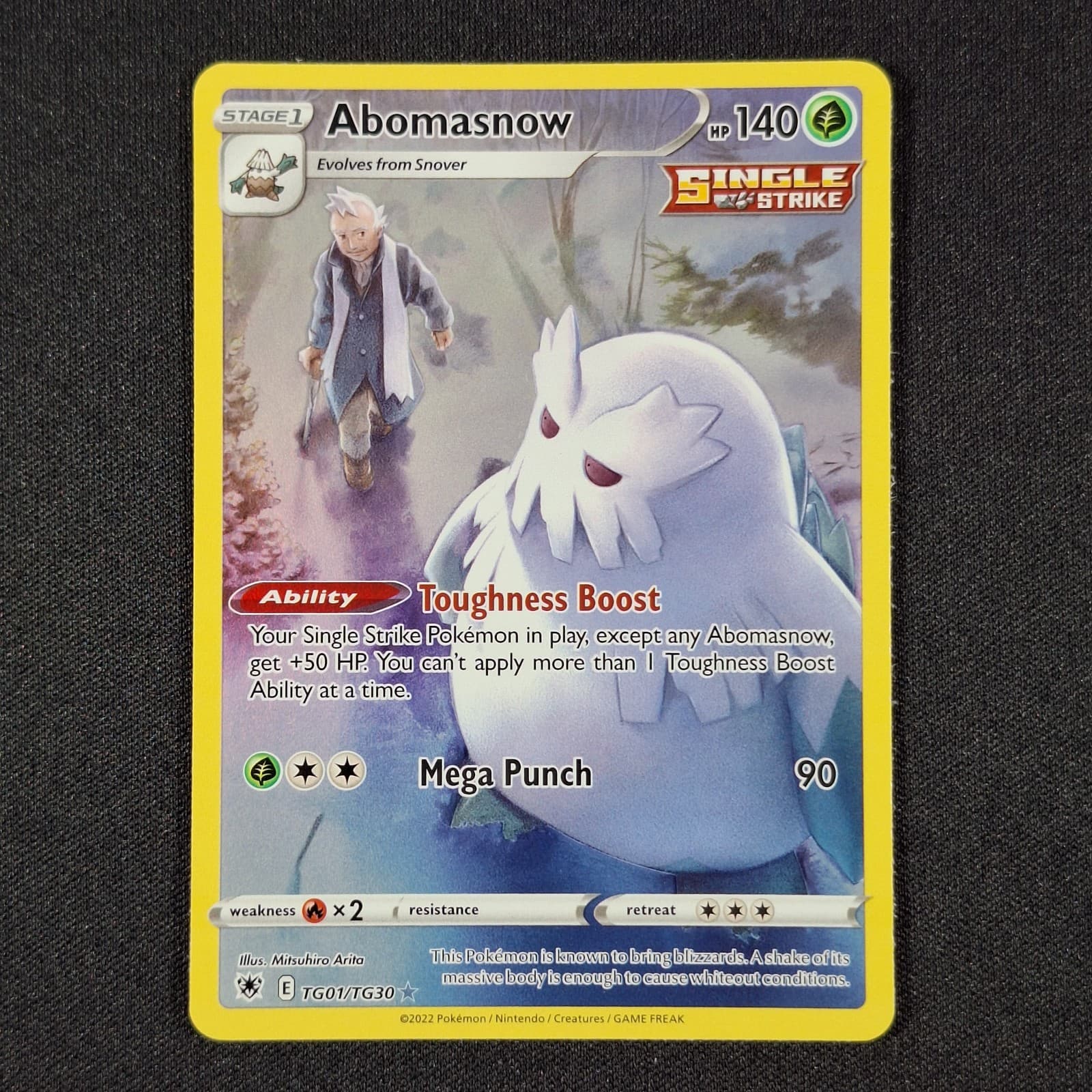 Pokemon TCG Sword Shield Astral Radiance Abomasnow TG01/TG30 Trainer Gallery LP