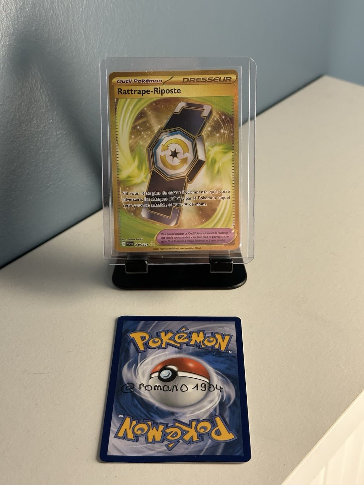 Carte Pokemon Rattrape-Riposte GOLD 249/191 - Etincelles Déferlantes - EV08 FR