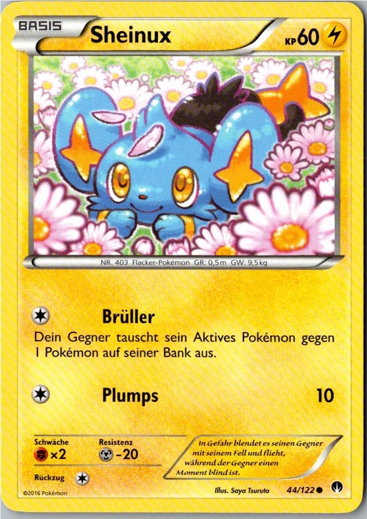 Pokemon Sheinux 44/122 TURBOfieber Deutsch
