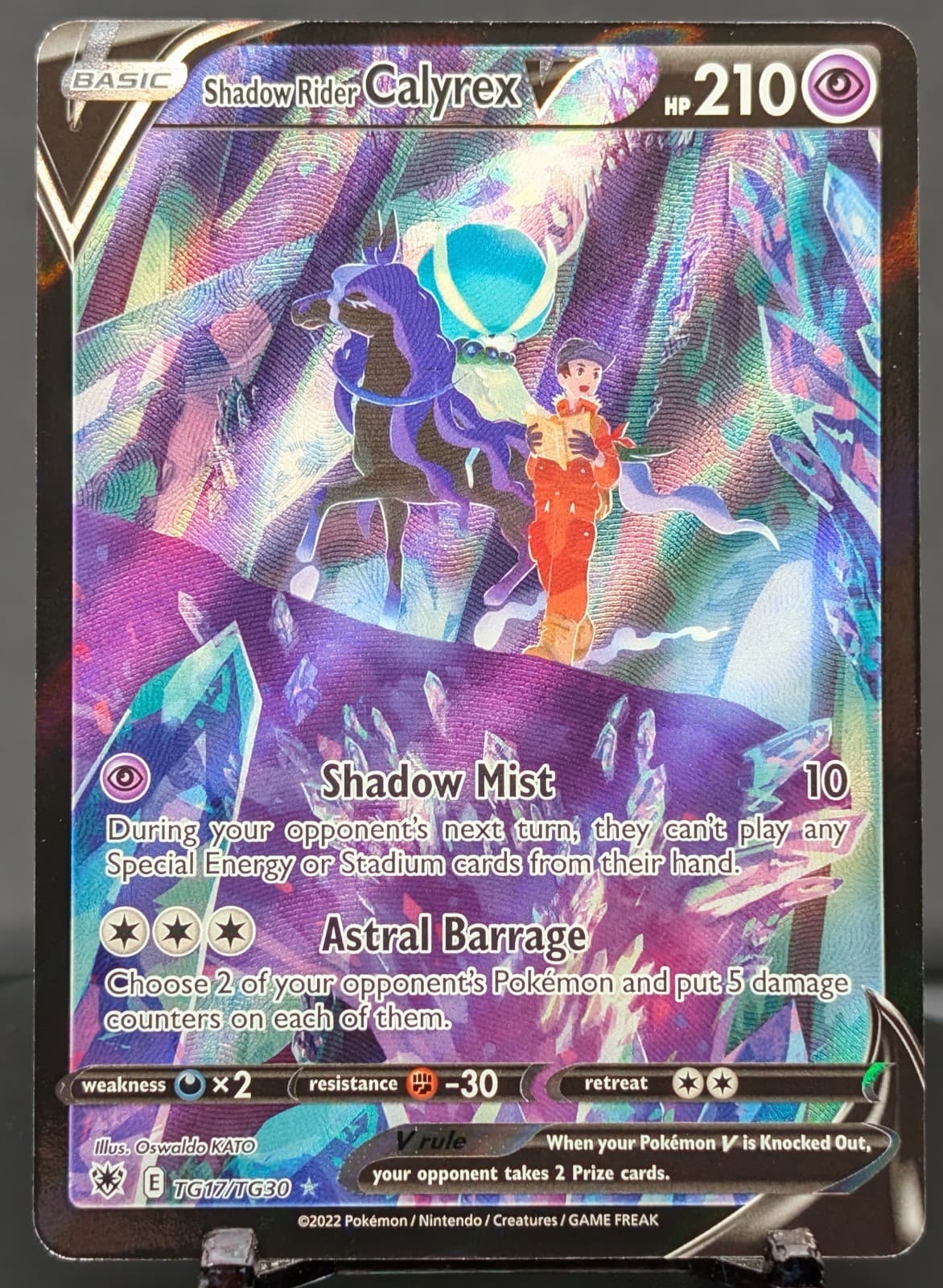 Pokemon Shadow Rider Calyrex V #TG17/TG30 EN Astral Radiance Trainer Gallery