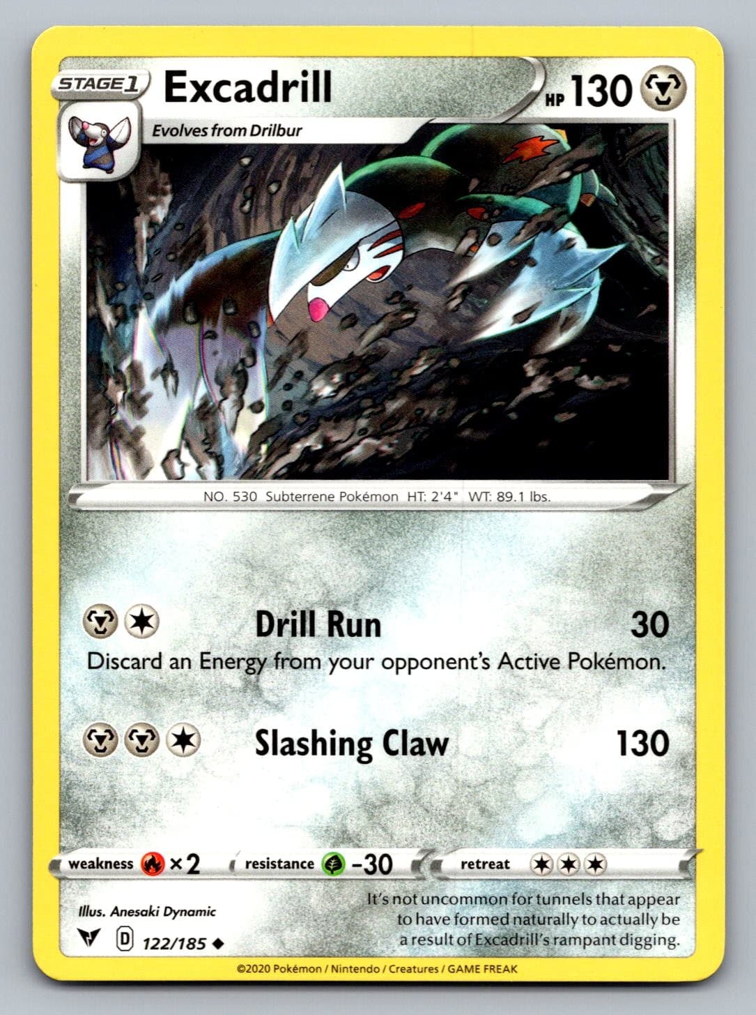 Pokemon TCG SWSH04: Vivid Voltage Excadrill 122/185