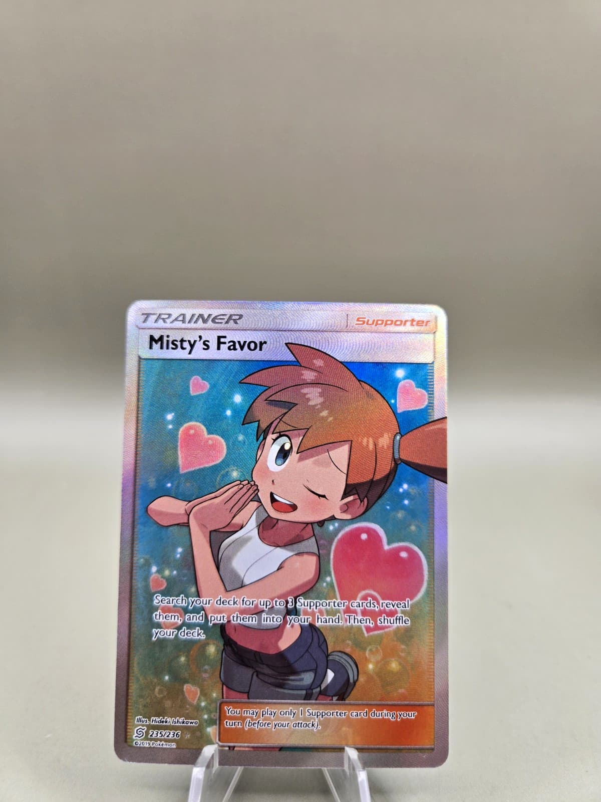 Misty's Favor SM-Unified Minds Ultra Rare Holo Full Art 235/236 English
