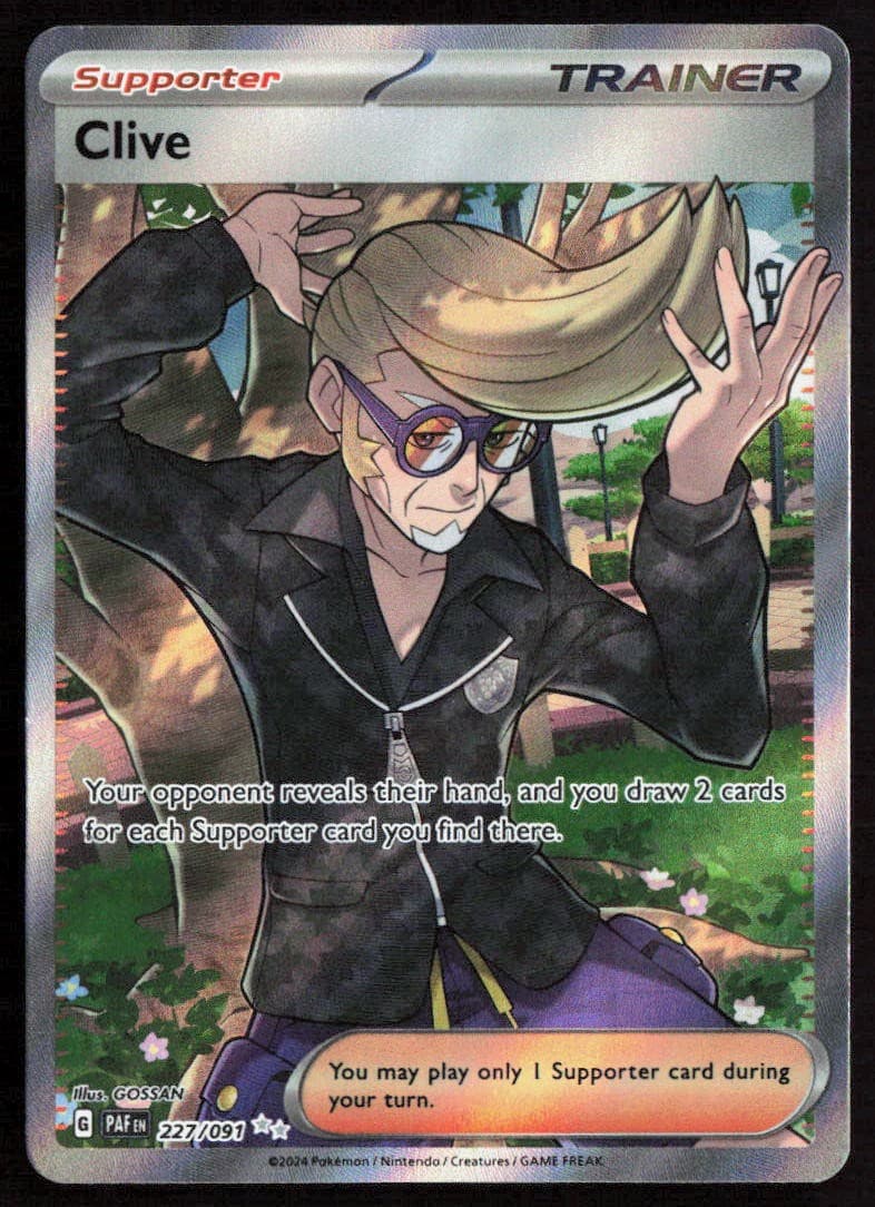 Pokemon Clive Ultra Rare 227/091 SV: Paldean Fates Holofoil NM