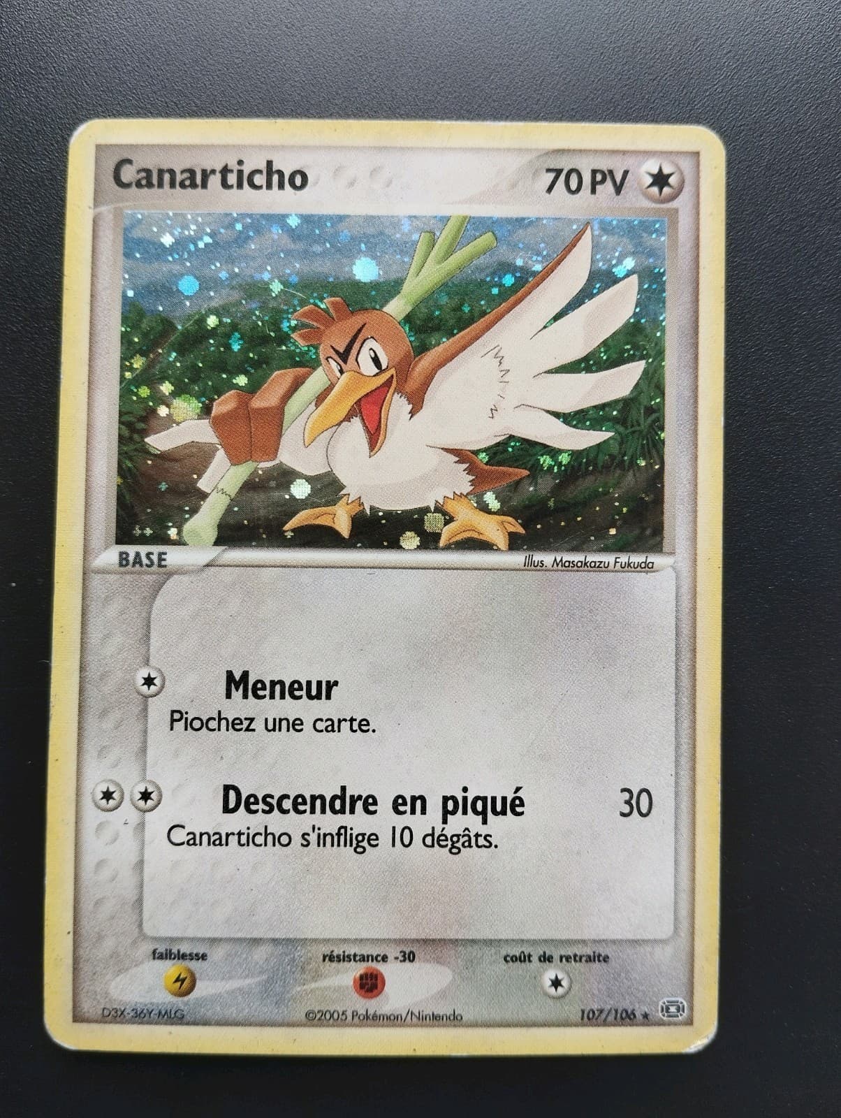 Carte Pokémon Canarticho 107/106 secrète Ex Émeraude