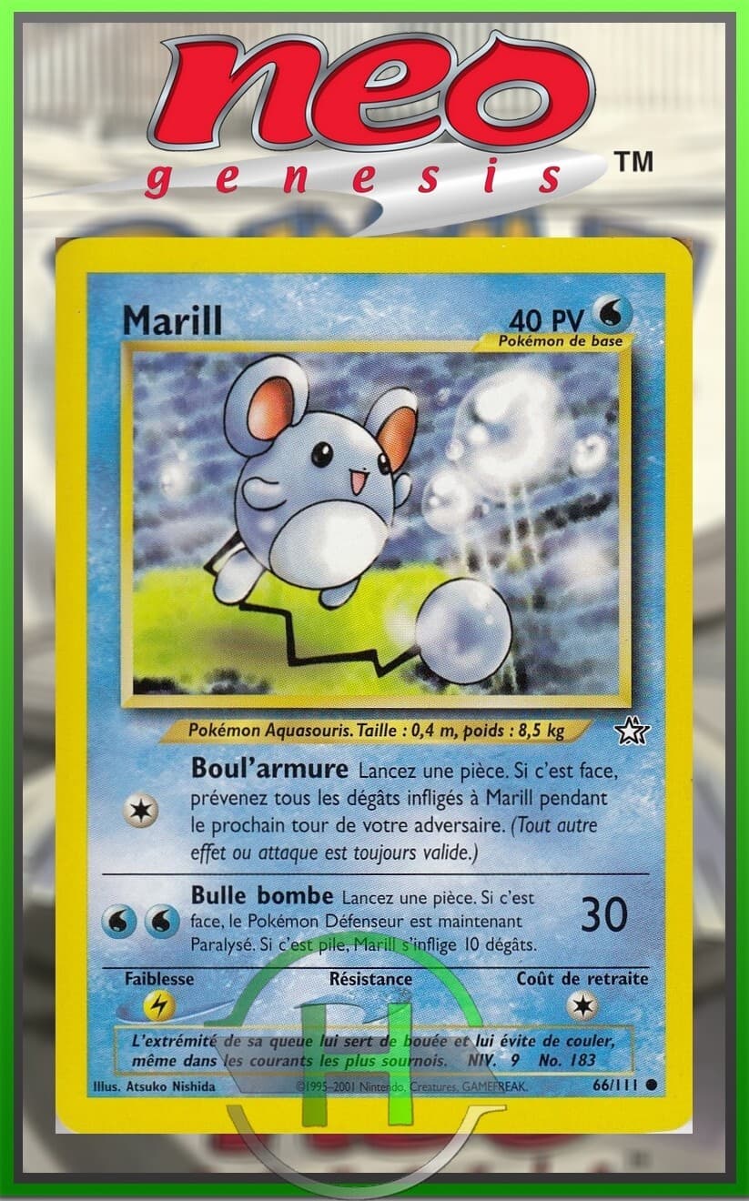 Marill - Neo Genesis - 66/111 - Carte Pokémon Officielle Française