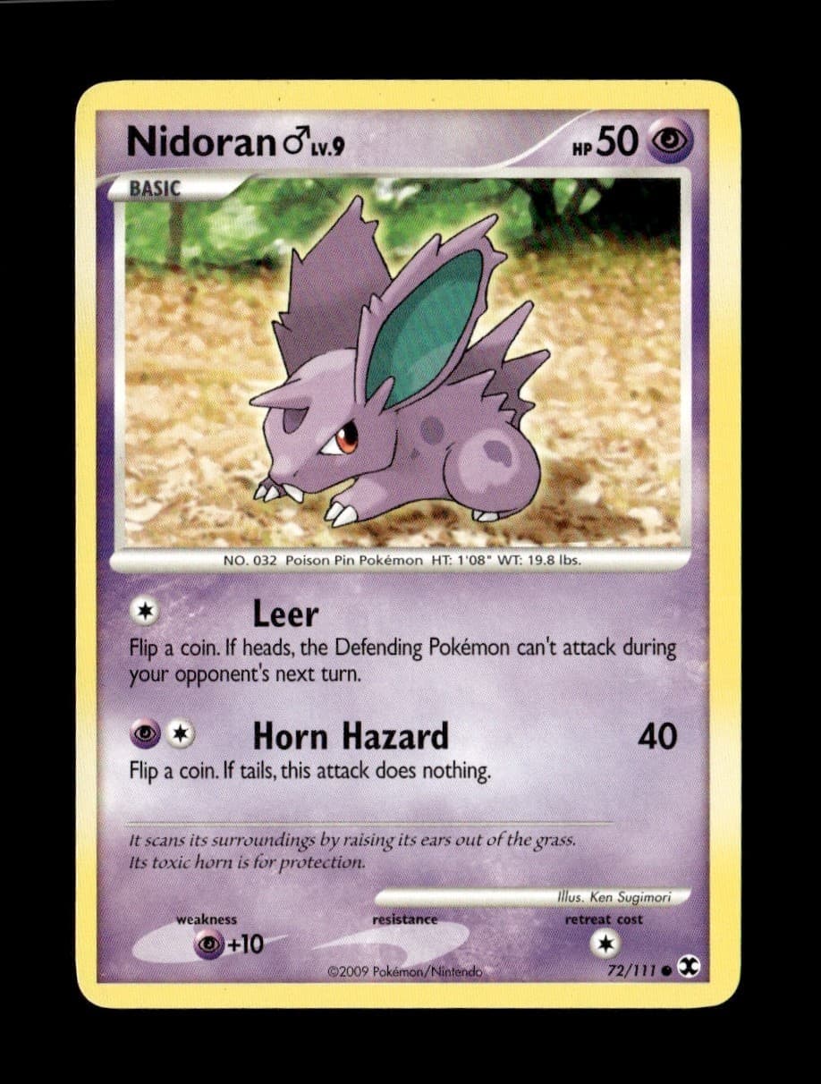 Nidoran M 72/111 Rising Rivals Common Pokemon TCG LP