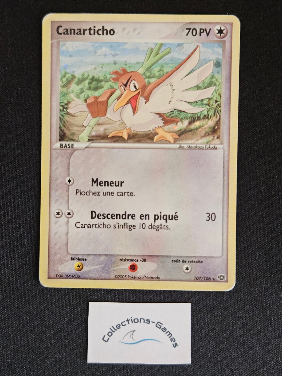 Carte Pokémon Canarticho 107/106 - Secrète - Ex Émeraude - FR
