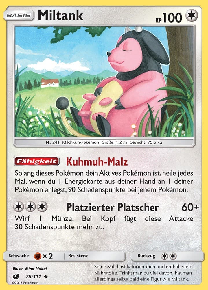 Pokemon 78/111 Miltank - Sonne und Mond - Aufziehen der Sturmröte