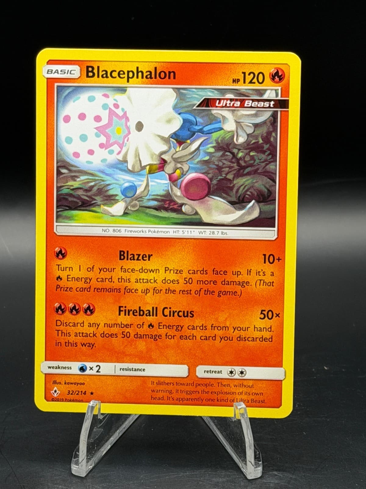 Blacephalon 32/214 Rare Unbroken Bonds Pokemon Near Mint