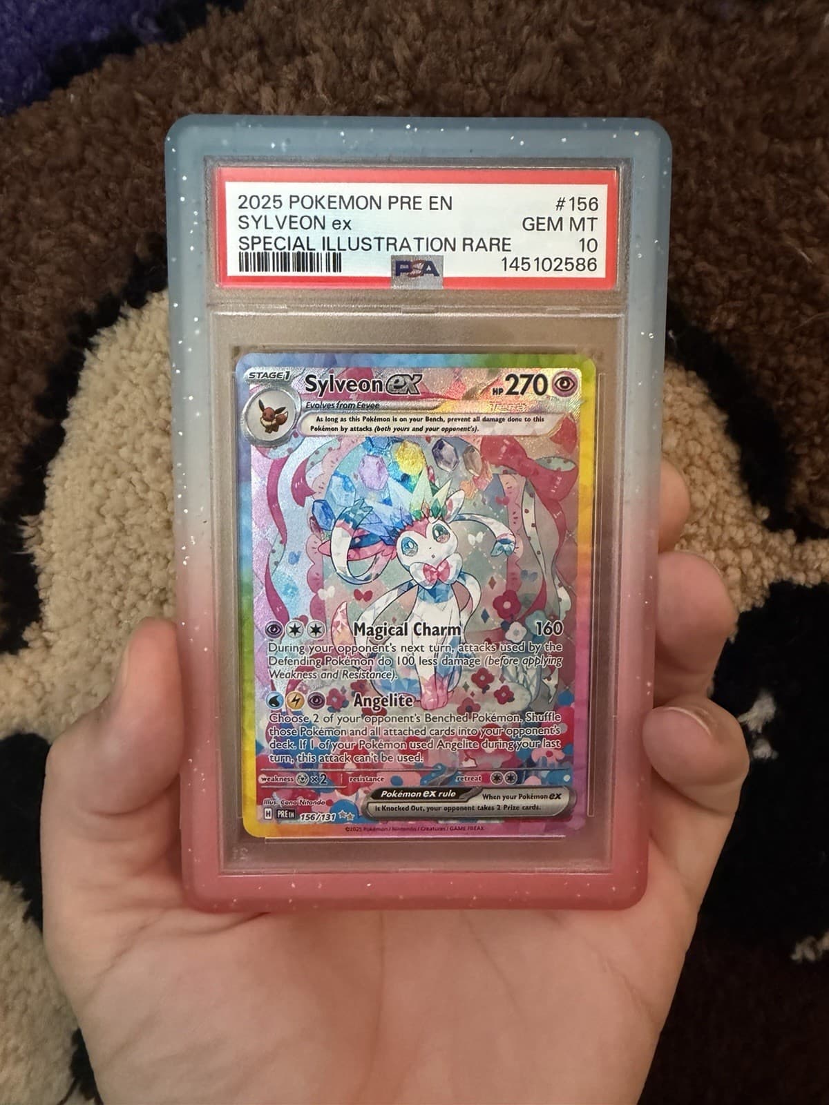 Sylveon ex 156/131 PSA 10 SIR Holo English Sv: Prismatic Evolutions