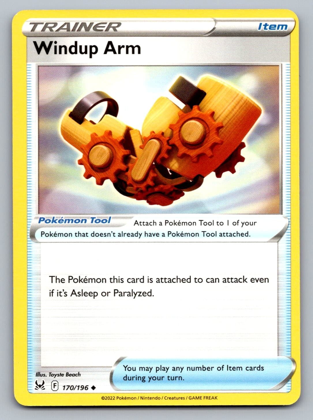 Pokemon TCG SWSH11: Lost Origin Windup Arm 170/196