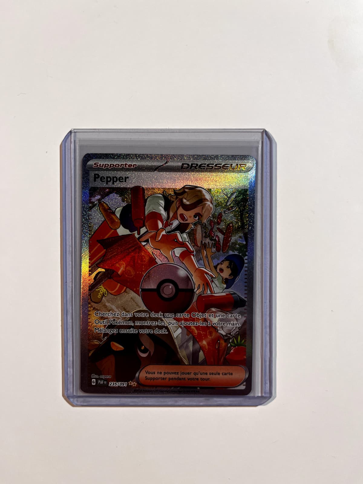 carte Pokémon 235/091 Pepper PAF 235 Destinées de Paldea état mint
