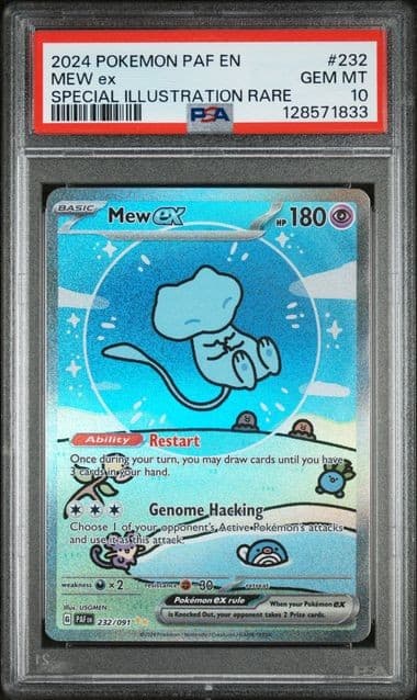 Pokemon Mew ex Paldean Fates Special Illustration Rare #232 PSA 10 Gem Mint