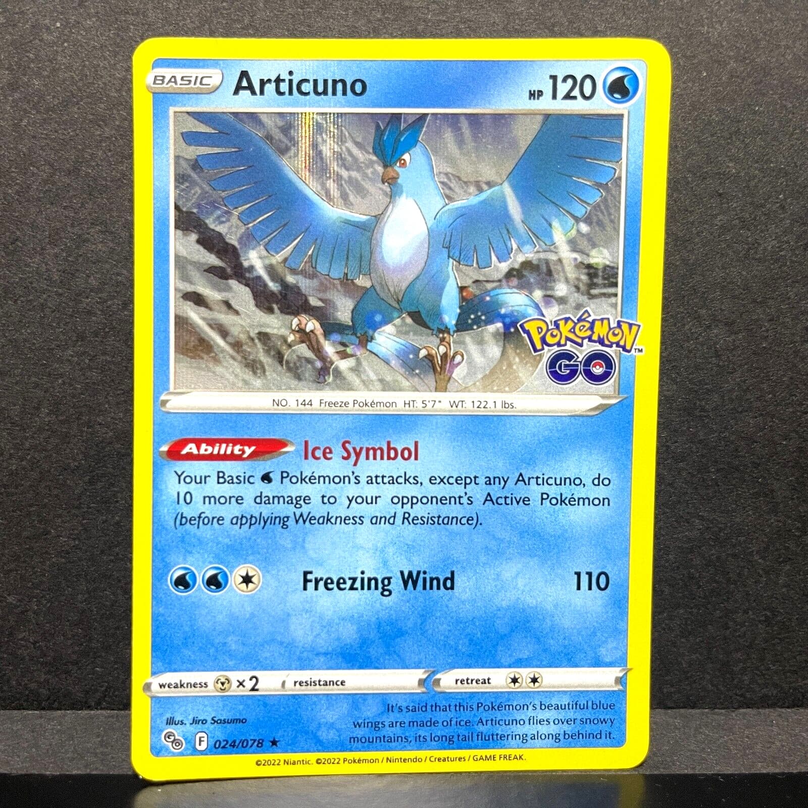 2022 POKEMON GO ARTICUNO 024/078 HOLO (RARE)