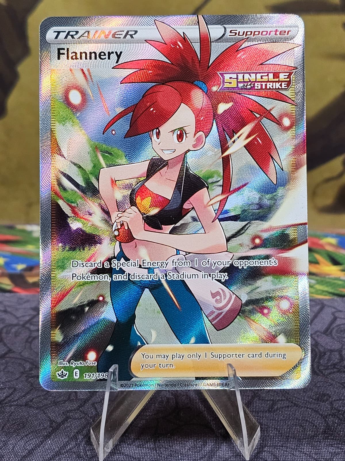 Pokémon TCG Flannery (Full Art) 191/198 Chilling Reign Ultra Rare Holo Card NM