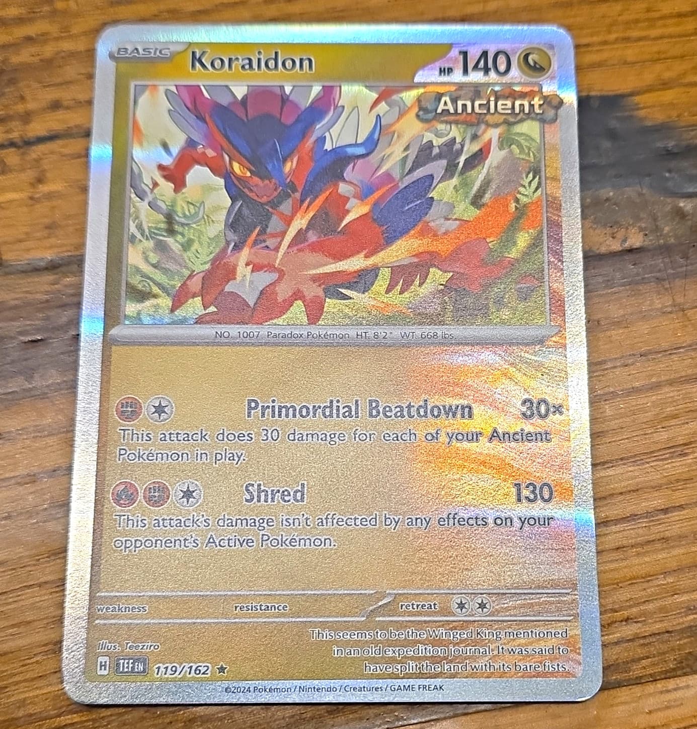 Koraidon 119/162 SV05 Temporal Forces Holo EN Holo Rare 140HP