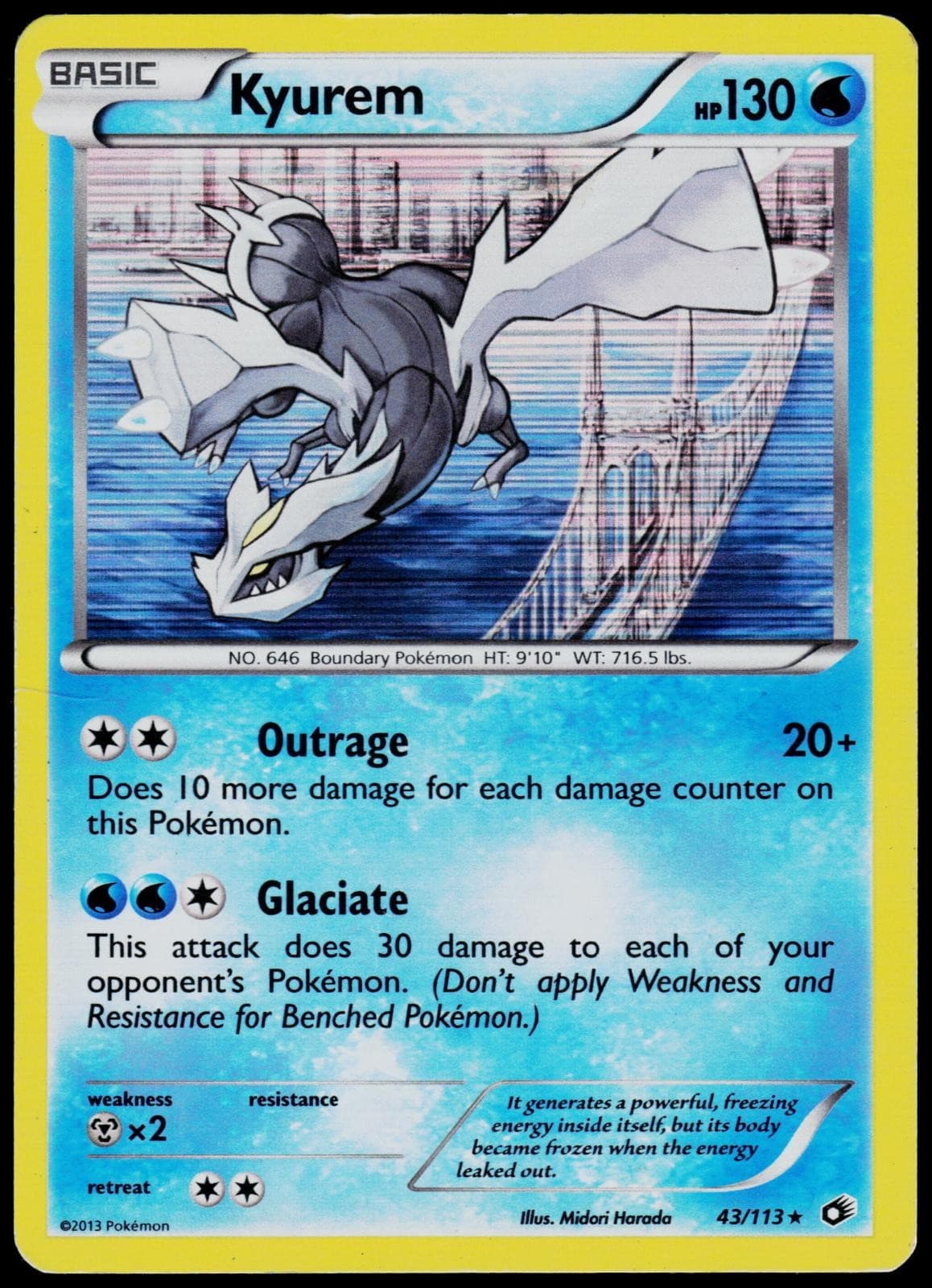 Kyurem 43/113 Legendary Treasures - Pokemon HP (Holo Rare)