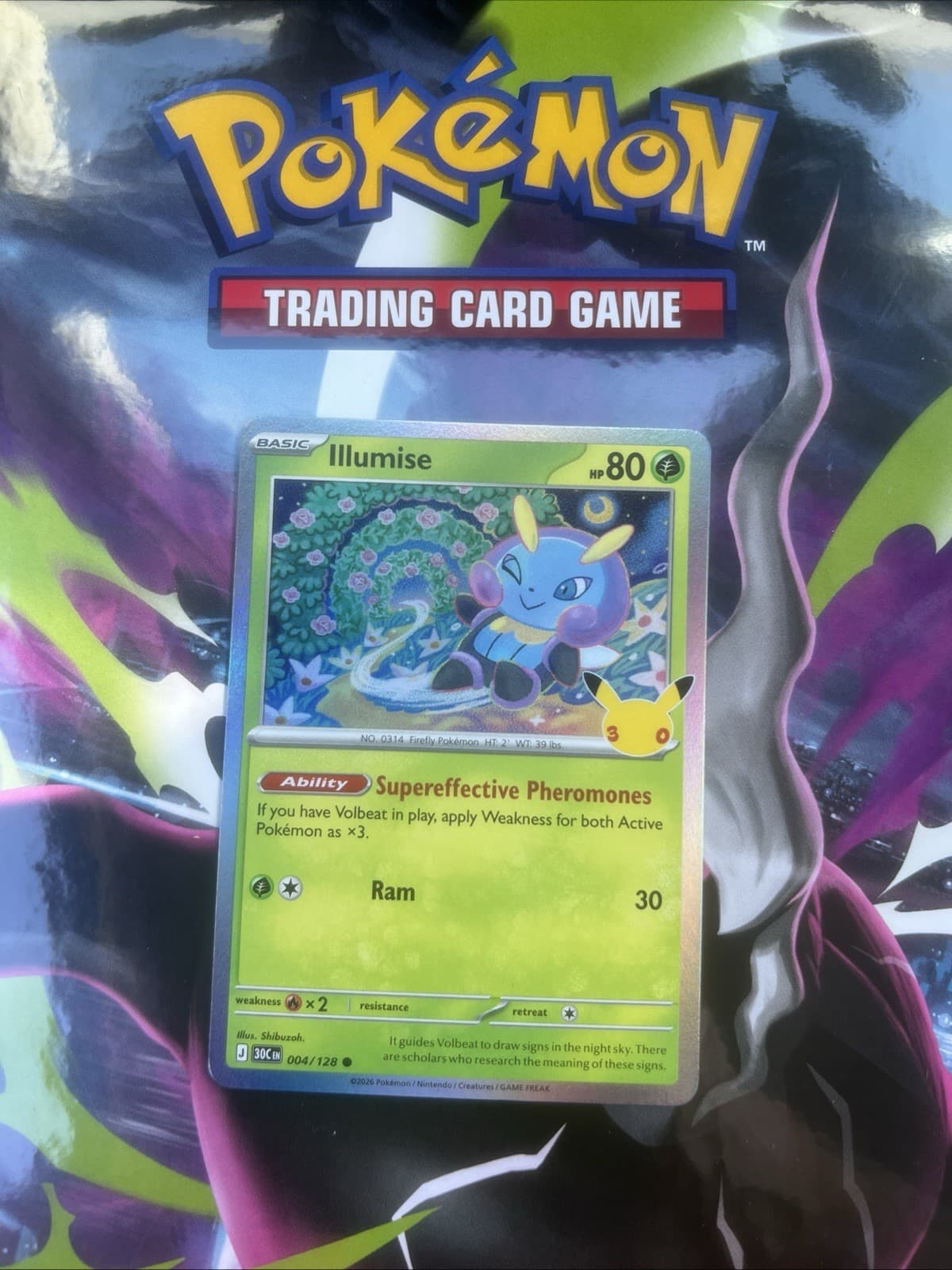 Pokemon Co Illumise 004/128 Me: 30th Celebration Holo Common Basic 80HP EN