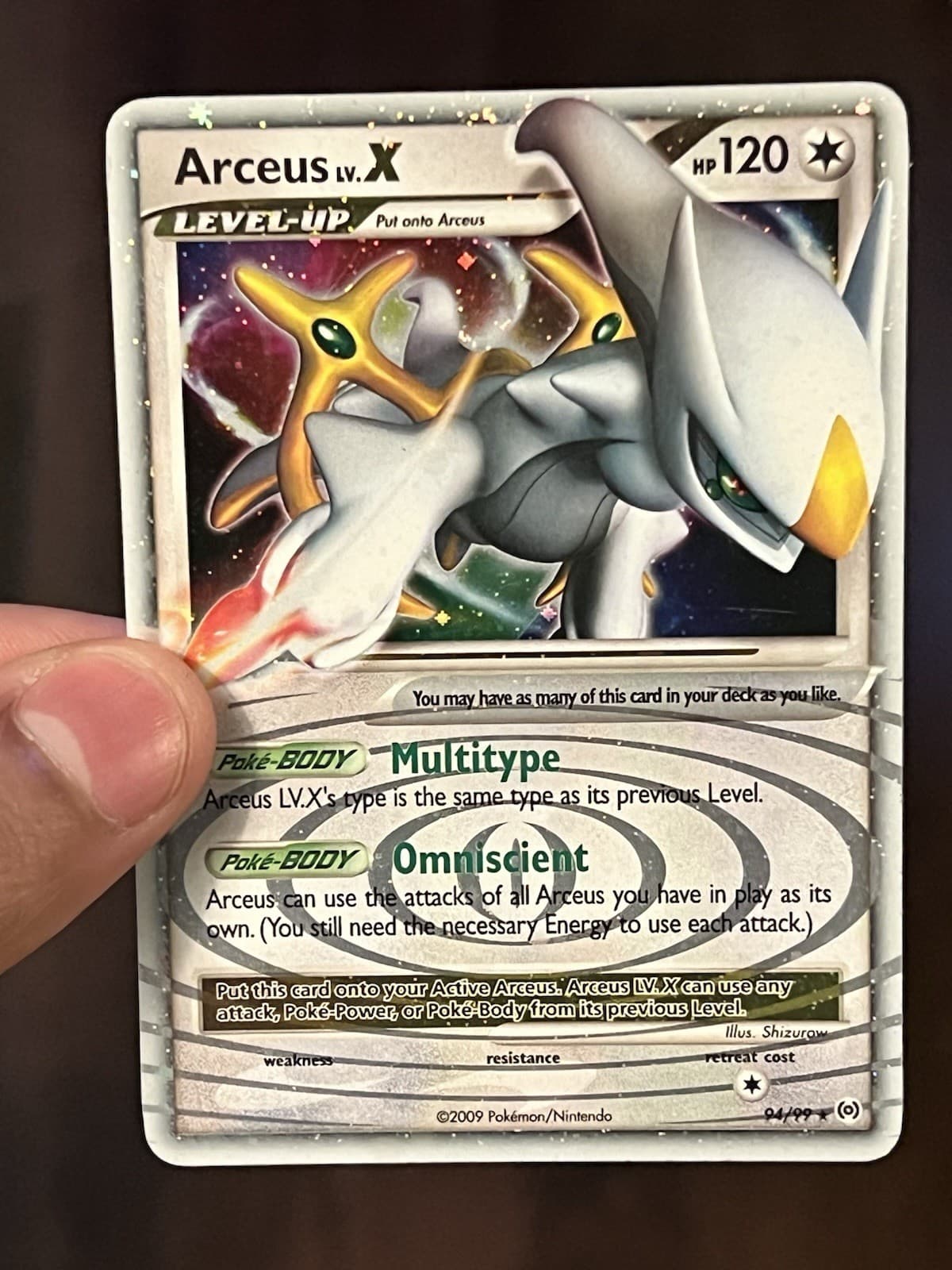 Pokemon Card - Arceus Lv.X Arceus 94/99 Holo Ultra Rare