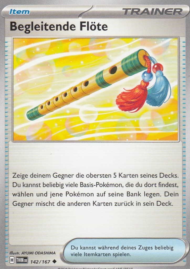 Begleitende Flöte 142/167 Maskerade im Zwielicht Pokemon Karte Deutsch