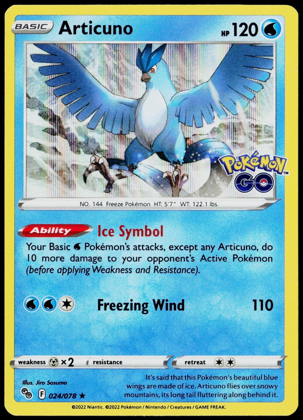 Articuno 024/078 Pokemon GO NM Holofoil