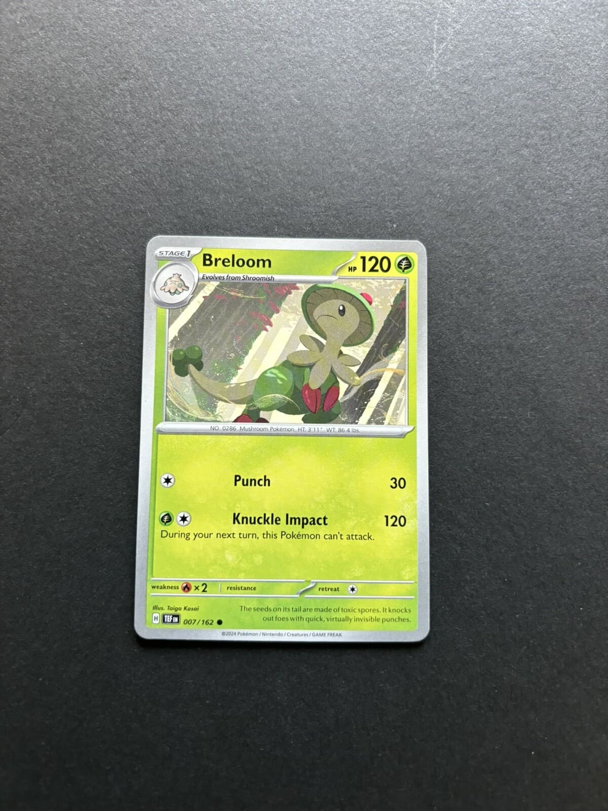 2024 Pokémon Temporal Forces - Breloom No. 7/162