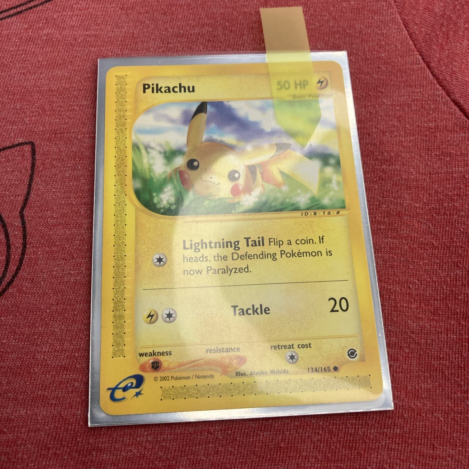 Pikachu 124/165 Expedition Base Set E-Reader Regular 2002