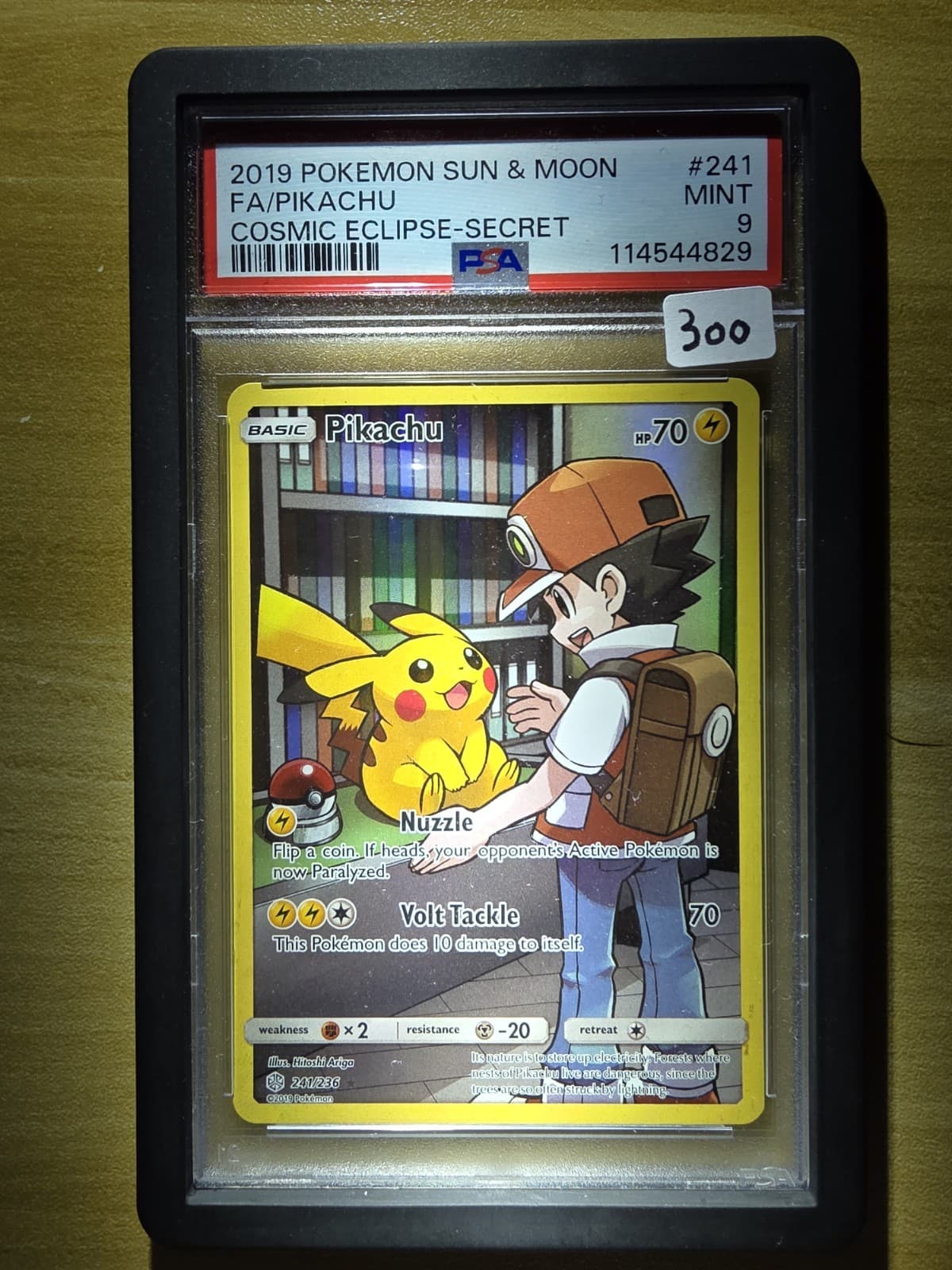 Pikachu 241/236 SM Cosmic Eclipse Secret Rare Full Art Holo EN 2019 PSA 9