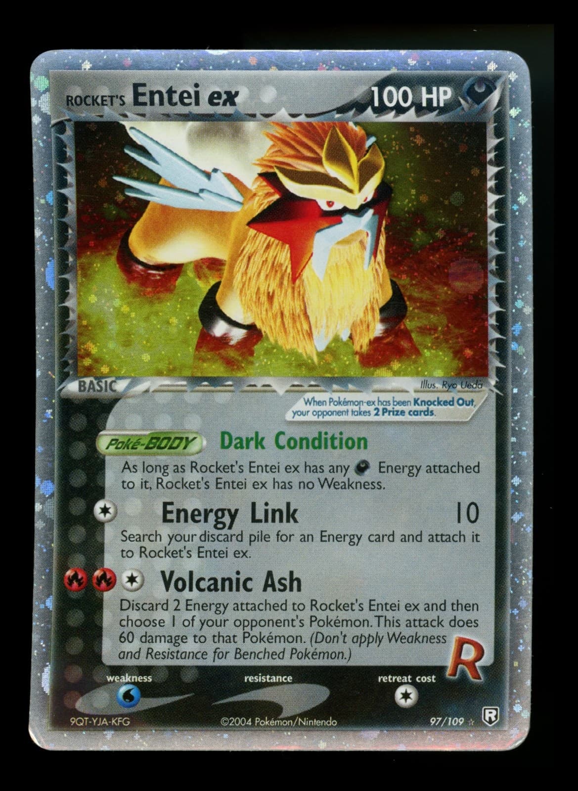 Rocket's Entei ex 97/109 EX Team Rocket Returns 2004 Holo Rare Pokémon Card TCG