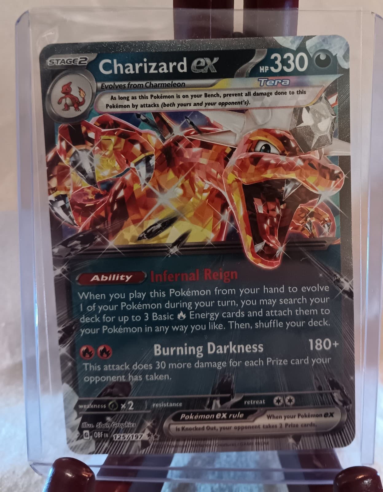 Charizard EX 125/197 SV03: Pokemon Obsidian Flames Holo NM/M