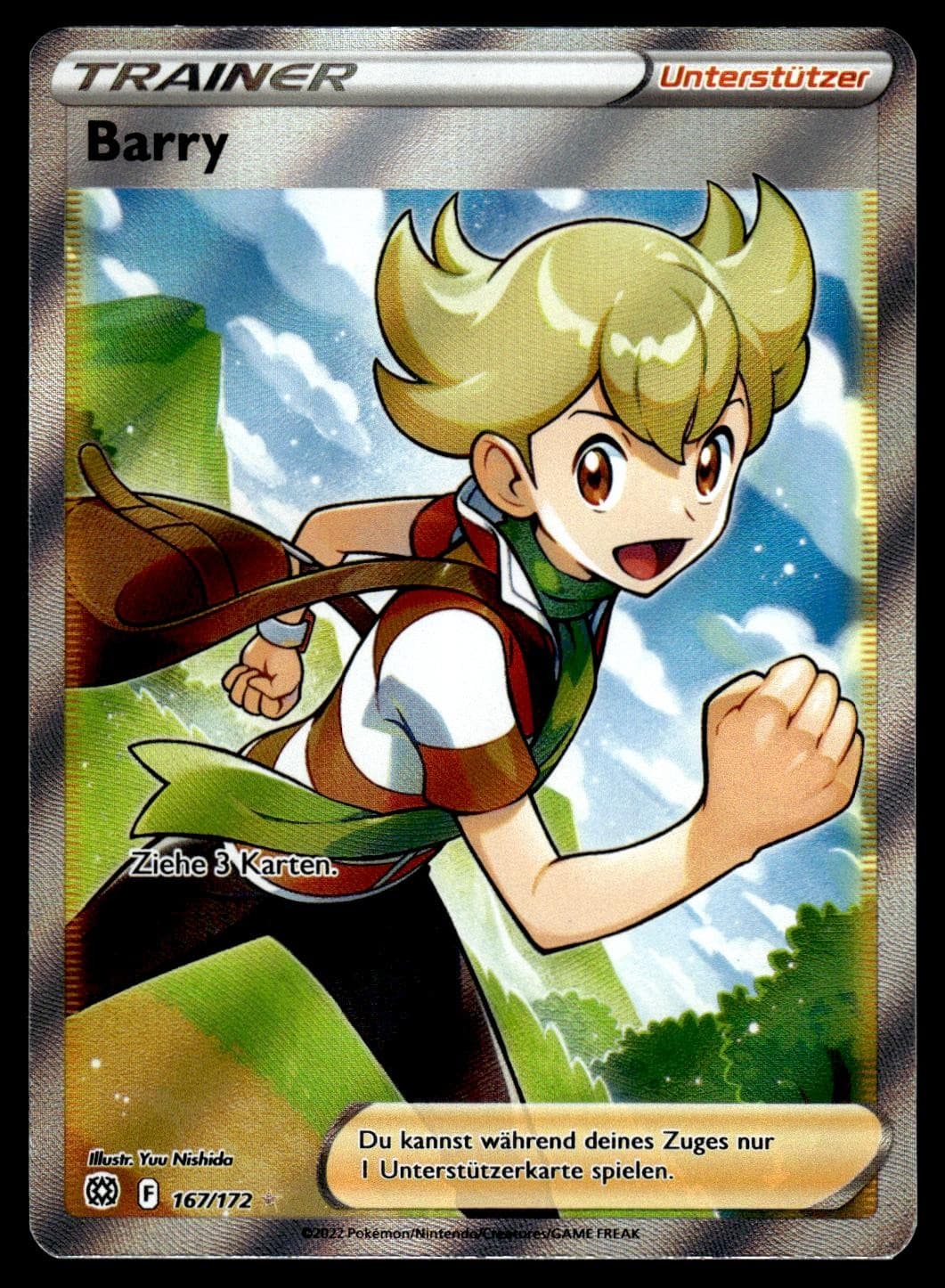 Barry 167/172 Ultra Rare Brilliant Stars Holo NM Pokemon Karte Deutsch