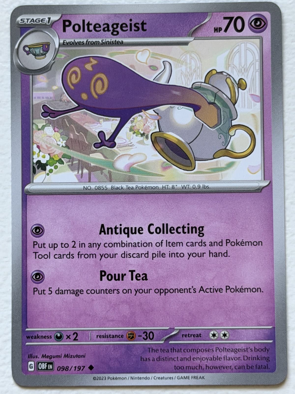 Polteageist 98/197 Obsidian Flames Uncommon Near Mint Pokemon